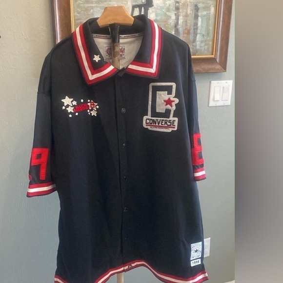 Vintage Converse Black Jersey with Red Trim